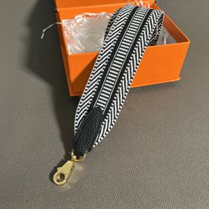 손으로 꿰매는 가죽 짠 캔버스 어깨 끈 5cm 와이드 왁스 라인 Herbag Evelyn 교체 가방 액세서리