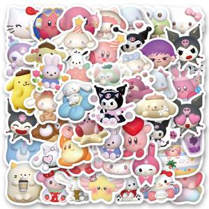 100PCS 만화 귀여운 Sanrio 헬로 키티 스티커 Kuromi DIY 전화 냉장고 노트북 스티커 장식 클래식 장난감 선물