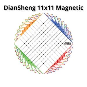 [Picube] DianSheng 11x11 M 밀크 웨이 갤럭시 11x11x11 자기 스티커가 없는 Cubo Magico 퍼즐 스피드 매직 큐브 프로페셔널