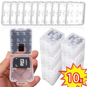 8in1 Sim 카드 보관함 투명 메모리 카드 케이스 마이크로 SD SDHC TF 메모리 카드 미니 박스 용 방수 홀더 커버