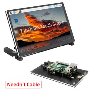 라즈베리 파이 5 7 인치 터치 스크린 IPS 1024x600 HD LCD HDMI 호환 디스플레이 RPI 4B 3B + OPI 5 AIDA64 PC 보조 화면