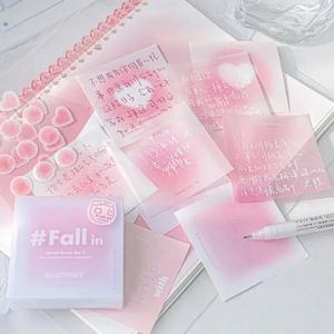 MINKYS 112 매/상자 Kawaii Smudge 스테인드 그라디언트 노트 메모 패드 종이 스크랩북 저널 재료 Paperlaria 편지지