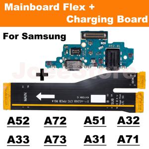 삼성 A52 A72 A73 A51 A71 A53 A33 A21S 마더 보드 용 고속 충전기 메인 충전 포트 보드 USB Dock 플렉스 케이블 연결