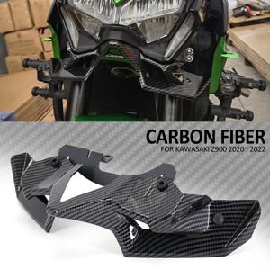 탄소 섬유 오토바이 Z 900 Naked Front Spoiler Winglet 공기 역학 윙 키트 스포일러 Kawasaki Z900 2020 2021 2022