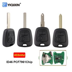 시트로엥 C1 C2 C3 Saxo Xsara Picasso Berlingo 433MHz 원격 자동차 키 푸조 106 107 307 206 207 파트너 ID46 PCF7961 칩