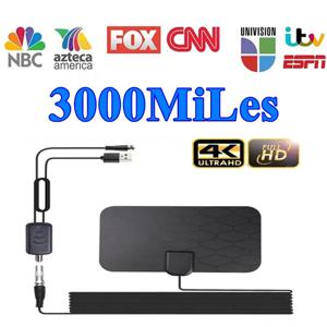 디지털 HDTV 안테나 TV 안테나, 8K 실내 3000 마일, 증폭기 부스터, DVB T2 ISDBT 위성 접시 신호 수신기