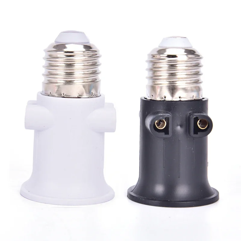 1 PCS AC100-240V 4A PBT 내화성 E27 전구 어댑터 램프 홀더 기본 소켓 EU 플러그 흰색과 검정색 전구 홀더