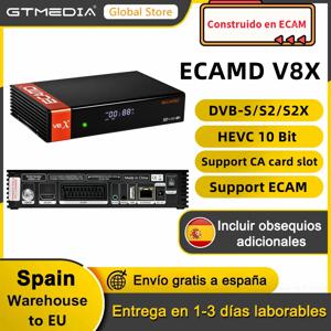 ECAMD V8X 위성 TV 수신기 DVB-S/S2/S2X 1080P FHD 내장 2.4G WIFI 지원 CA 카드 슬롯 PK V8 Nova 업그레이드 GTMEDIA V8X