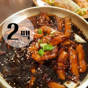 [2팩] 친구들 짜장떡볶이 2인분] 밀떡 어묵 짜장소스