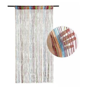 200X100Cm 거실 멀티 컬러 Tassels 선형 실크 스레드 커튼 개인 정보 보호 화면에 적합 홈 도어 커튼 장식