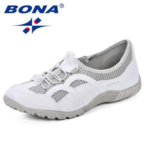 BONA 야외 성인 트레이너 러닝화, 여성 메쉬 신발, 스포츠 운동 통기성 운동화, 2019 봄 가을 신상