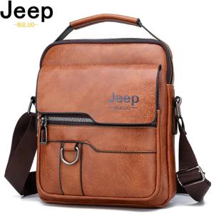 JEEP BULUO 럭셔리 브랜드 남성 크로스 바디 메신저 가방 비즈니스 캐주얼 핸드백 남성 PU 숄더 백 대용량