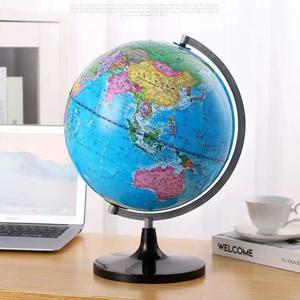360도 회전 학생 글로브 지리 교육 장식 어린이 글로브 세계 지구지도 교육 보조 30X21.5CM 배우기