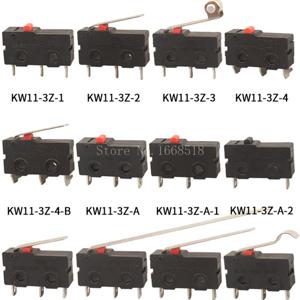 10 PCS 마이크로 스위치 2/3Pin NO/NC 미니 리미트 스위치 5A 250VAC KW11-3Z 롤러 아크 레버 스냅 액션 푸시 마이크로 스위치