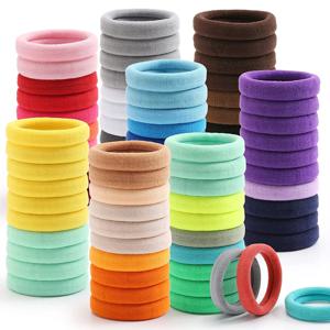 50 개/대 소녀 다채로운 나일론 탄성 헤어 밴드 여성 고무 밴드 머리띠 Scrunchie 키즈 포니 테일 홀더 헤어 액세서리