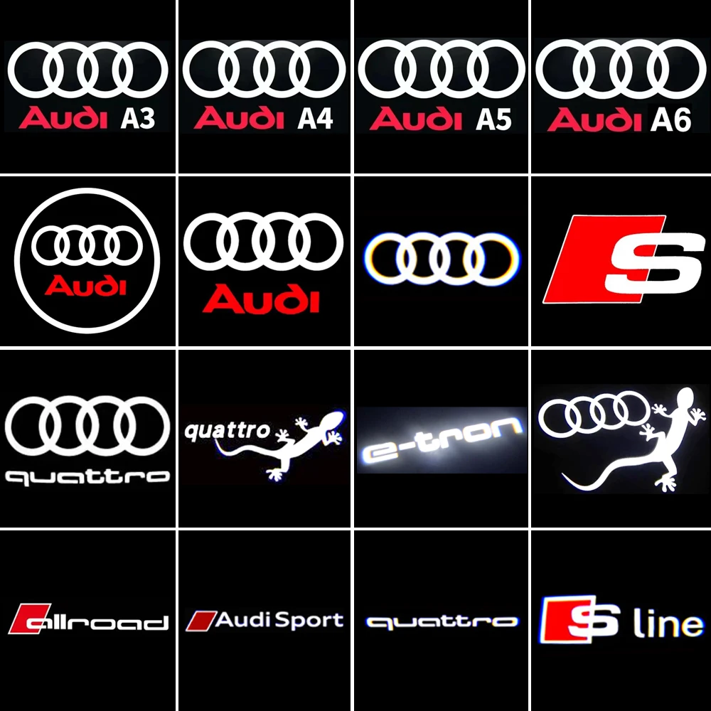 Led 자동차 문 환영 빛 아우디 A5 A6 C5 C6 C7 A4 B5 B6 B7 B8 B9 A7 A8 Q7 Q5 Q3 A3 RS TT sline quattro 로고 프로젝션 램프