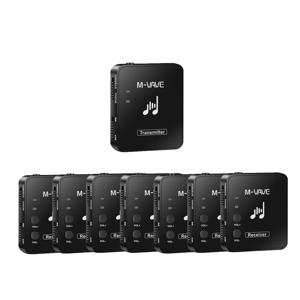 M-vave WP-10 2.4G 무선 이어폰 모니터(볼륨 버튼 포함) 충전식 송신기 수신기 지원 스테레오 모노 Cuvave