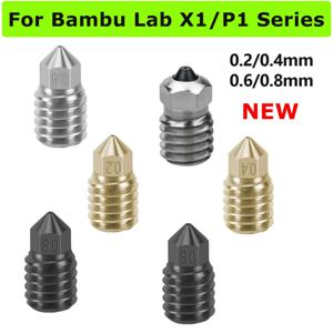 Bambu Lab 노즐 P1s 노즐 0.2 0.4 Bambulab X1c 노즐 P1p Bambulabs X1 Bambulab Hotend 용 카본
