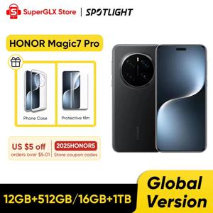 【월드 프리미어】글로벌 버전 HONOR Magic7 Pro 5G 스마트폰 Magic 7 Pro Snapdragon 8 Elite 120Hz OLED 스크린 100W 고속 충전