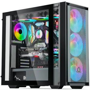 Aotesier DIY 게임 데스크탑 호스트 마더보드, CPU 16G RAM 500G SSD 전원 공급 장치, PC 게이밍 데스크탑 컴퓨터, A8 7680 CPU 게이머