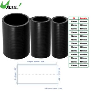 UXCELL 25mm 28mm 32mm 35mm 42mm 48mm 57mm 63mm 68mm 70mm 76mm 80mm 83mm ID 100mm 길이 0도 자동차 실리콘 호스 냉각수 호스