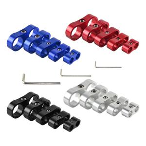 4PCS 땋은 호스 분리기 클램프 어댑터 4AN 6AN 8AN 10AN 12AN 연료 라인 피팅 브래킷 알루미늄 AN4 AN6 AN8 AN10 AN12