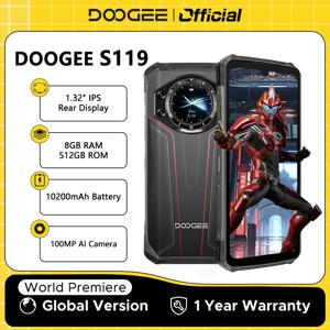 DOOGEE S119 견고한 휴대폰, 6.72 인치 FHD + IPS 화면, AI 메인 카메라, 10200mAh 배터리, 33W, 안드로이드 14 NFC, 월드 프리미어, 8GB, 512GB, 100MP