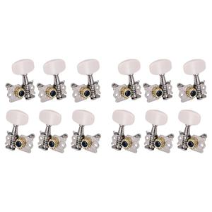 A71P 12Pcs 6R6L 기타 튜닝 페그 오픈 머신 헤드 어쿠스틱 포크 기타 튜닝 페그 튜너 부품