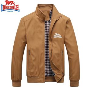 수 놓은 LONSDALE 봄과 가을 캐주얼 솔리드 컬러 패션 슬림 피트 폭탄 재킷 재킷 야구 재킷 남자 재킷 M-6XL