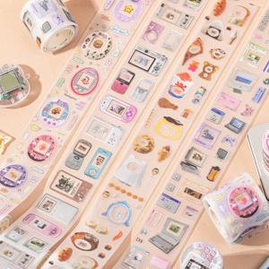 Mr. Paper, 식품 게임 콘솔용 PET 스티커, 스크랩북 노트북 전화 케이스 일기장 장식 문구 스티커