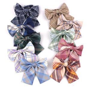 여성 격자 무늬 Bowtie 캐주얼 보우 타이 여성용 유니폼 칼라 Butterf Bowknot 성인 체크 보우 타이 Cravats Girls Bowties