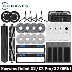 Ecovacs Deebot X2 omni / X2 Pro / X2 로봇 진공 액세서리 롤러 메인 사이드 브러시 Hepa 필터 걸레 천 먼지 봉투 부품