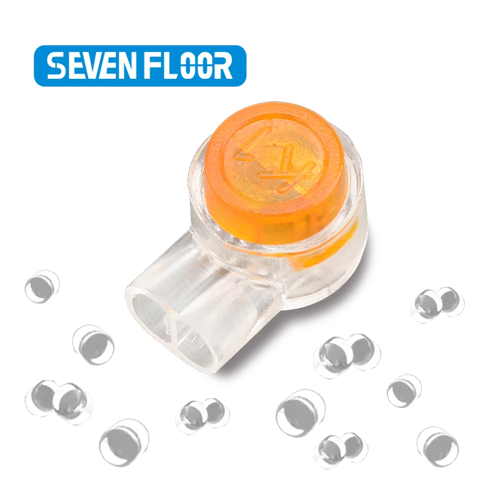 50/100/200PCS 방수 젤 채워진 주황색 투명 버튼 전화선 커넥터 UY 버트 스플 라이스 커넥터 K1 네트워크 케이블 용어