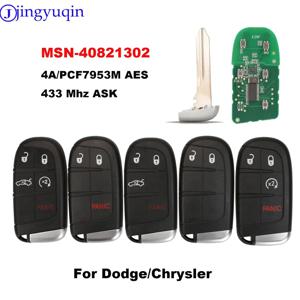 KEYYOU 교체용 5버튼 스마트 원격 키 M3N 40821302   Jeep Grand Cherokee 2013-2018 Dodge Journey Challenge용 Fob 433MHz