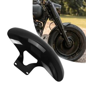 Harley Softail M8 Fatboy FLFBS FLFB 2018-2022 용 오토바이 글로스 블랙 프론트 펜더 머드 가드 커버