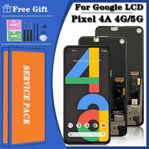 구글 픽셀 4a 용 AMOLED 디스플레이 스크린, G025J, 터치 디지털 조립 교체, 구글 픽셀 4a 5G GD1YQ LCD