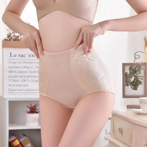 섹시한 레이스 속옷 플러스 사이즈 여성용 복부 풀인 바지, 엉덩이 리프팅 바디 쉐이핑 팬츠, 여성용 중간 높은 허리 팬티