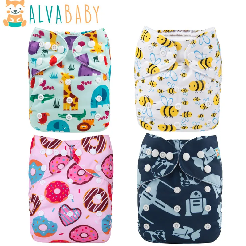 U Pick ALVABABY 천 기저귀 아기 친환경 현대 천 기저귀 아기용 3-15kg 1pc 기저귀 삽입 포함