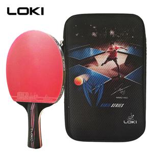 Loki X3 탁구 라켓 ITTF 고무 5 우드 블레이드 탄성 스폰지 및 하드 쉘 커버가있는 탁구 라켓