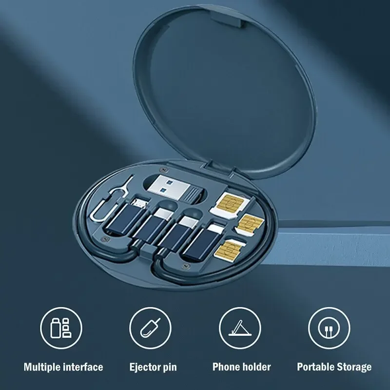 멀티 USB 유형 C - C 60W 충전 어댑터 케이블 키트 USB C - 조명 변환 세트 USB A 및 유형 C - 마이크로/유형 C/조명