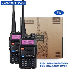 BAOFENG UV-5R 고출력 듀얼 밴드 양방향 라디오 장거리 휴대용 워키토키, 사냥용, 2 개, 5W