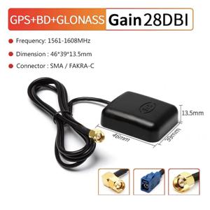 BD GPS GLONASS 안테나 고이득 28dBi 3 In 1 듀얼 모드 위성 포지셔닝 자동차 공중 SMA Male FAKRA-C 커넥터 3M 케이블