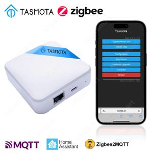 Zigbee 3.0 스마트 게이트웨이 허브 스마트 홈 자동화 이더넷 브리지 Tasmota MQTT 펌웨어는 홈 어시스턴트 Zigbee2MQTT와 함께 작동합니다.