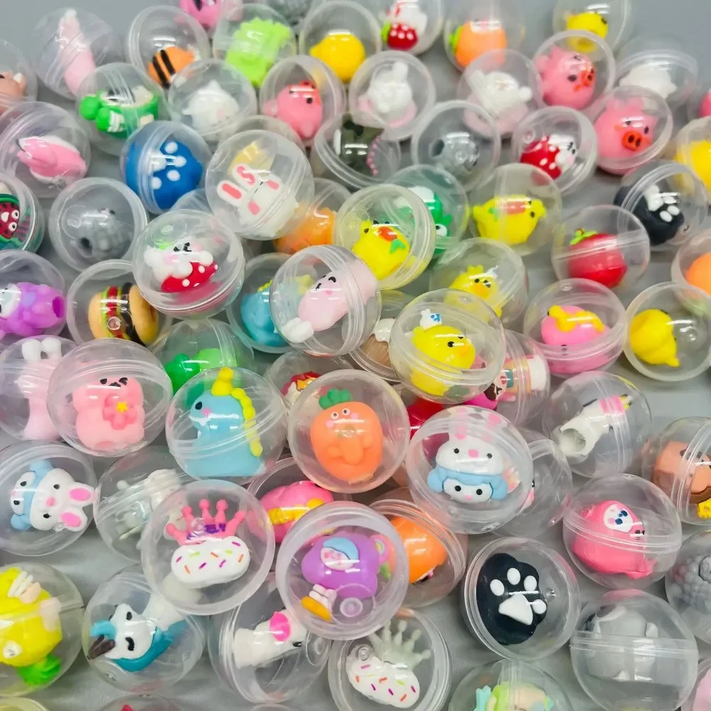 30/50 Pcs 32mm 투명 달걀 껍질 혼합 장난감 아이 생일 파티 호의 Pinata 선물 가방 필러 카니발 크리스마스 선물 보상
