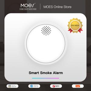 MOES 지그비 스마트 무선 연기 감지기, 사운드 알람 사이렌 센서, 스마트 안전 보호, 가정 주방 화재 앱 경고, 85dB