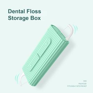 푸시 풀 휴대용 치실 보관 상자 Hilo Floss 치아 청소 치아 선택 치아 스틱이있는 일회용 이쑤시개