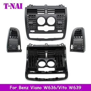 W636 W639 자동차 앞 대시 중앙 왼쪽 오른쪽 에어컨 Ac 벤트 그릴 커버 메르세데스 벤츠 Vito Viano 6366800800