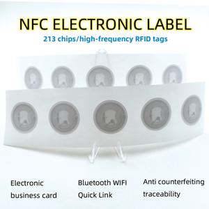 10Pcs NFC 태그 13.56MHz 프로그래밍 가능한 NFC 213 스티커 태그 RFID Lable 스티커 144바이트 개인 자동화 단축키