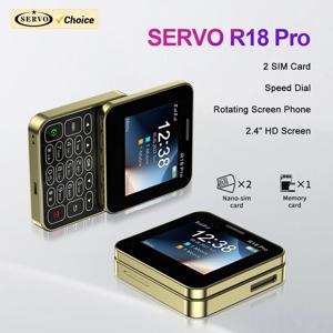 2024 새로운 서보 R18Pro 회전 화면 미니 휴대 전화 손전등 매직 음성 2.4 