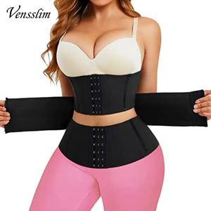 Vensslim XS-3XL 바디 셰이퍼 허리 트레이너 벨트 여성 체중 감소 배 트리머 코르셋 조정 가능한 운동 거들 Shapewear